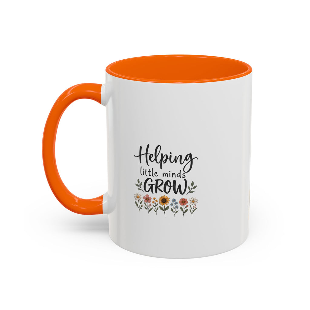 Teacher Coffee Mug — Personalized "Mrs. Taylor" Apple Design (Inspire, Encourage, Make a Difference)