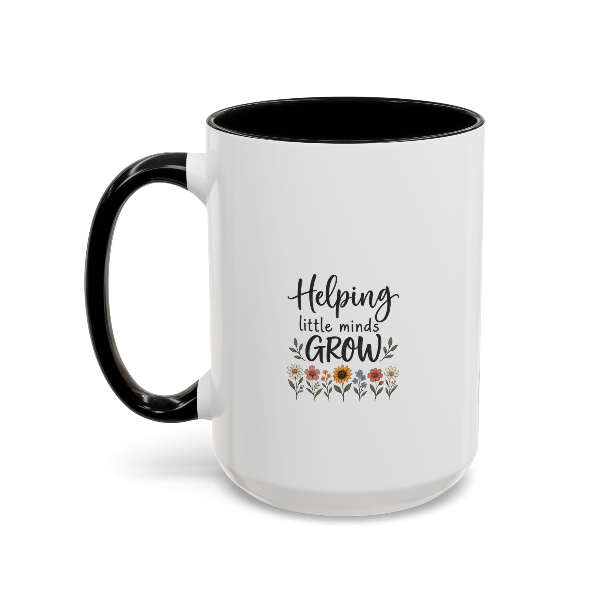 Teacher Coffee Mug — Personalized "Mrs. Taylor" Apple Design (Inspire, Encourage, Make a Difference)