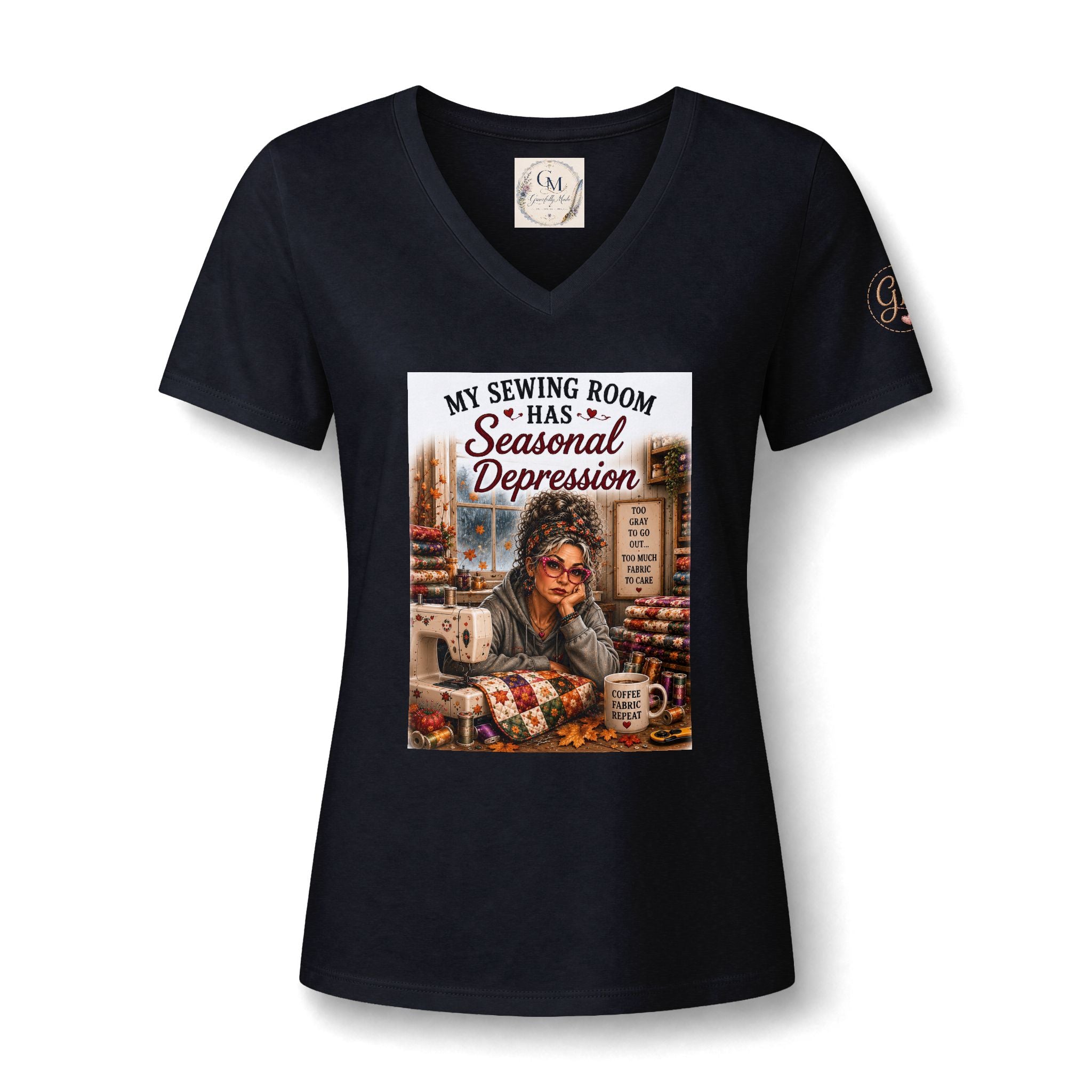Sewing Room Seasonal Depression V-Neck Tee