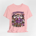 Too Booogie to Boo Halloween Ghost T-Shirt – Purple & Orange Glam Spooky Tee