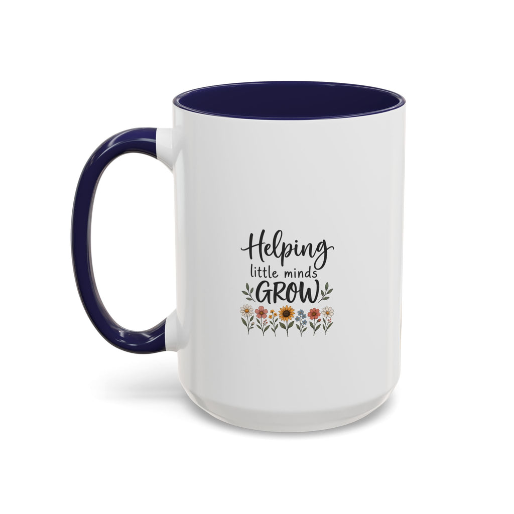 Teacher Coffee Mug — Personalized "Mrs. Taylor" Apple Design (Inspire, Encourage, Make a Difference)
