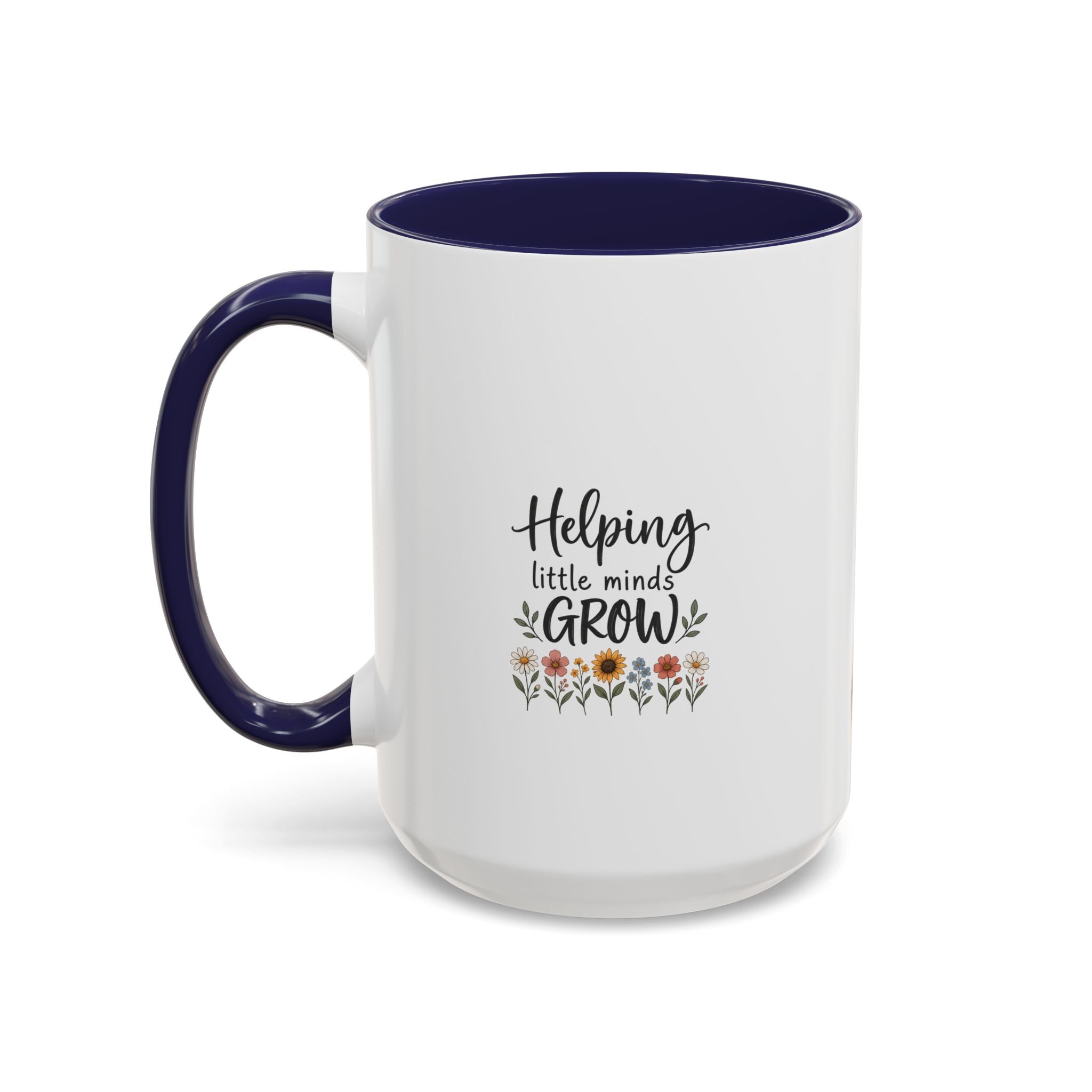 Teacher Coffee Mug — Personalized "Mrs. Taylor" Apple Design (Inspire, Encourage, Make a Difference)