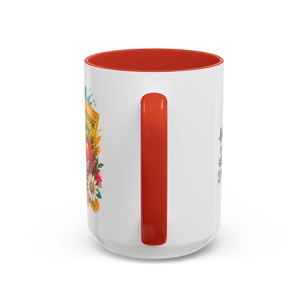 Teacher Coffee Mug — Personalized "Mrs. Taylor" Apple Design (Inspire, Encourage, Make a Difference)