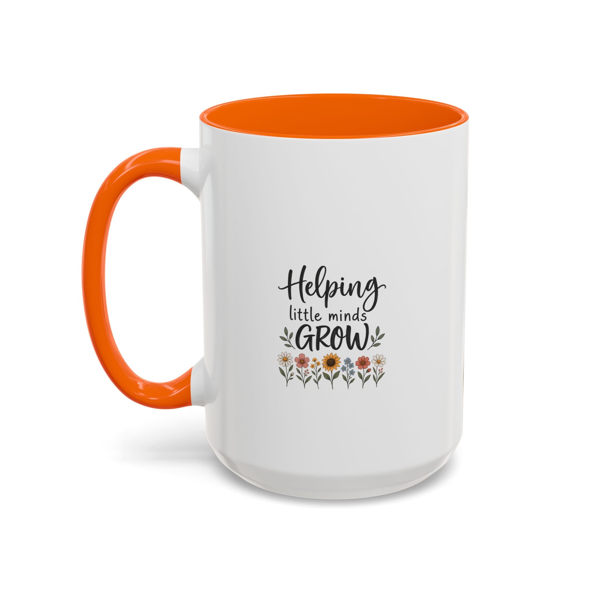 Teacher Coffee Mug — Personalized "Mrs. Taylor" Apple Design (Inspire, Encourage, Make a Difference)