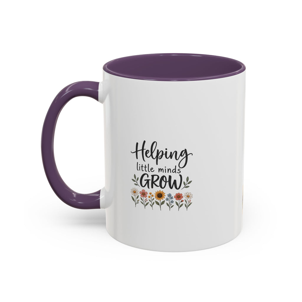 Teacher Coffee Mug — Personalized "Mrs. Taylor" Apple Design (Inspire, Encourage, Make a Difference)