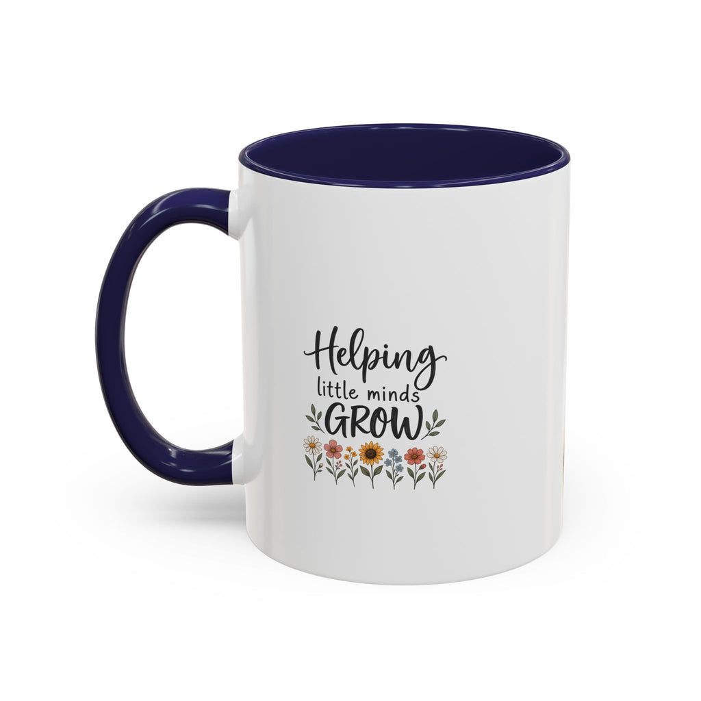Teacher Coffee Mug — Personalized "Mrs. Taylor" Apple Design (Inspire, Encourage, Make a Difference)