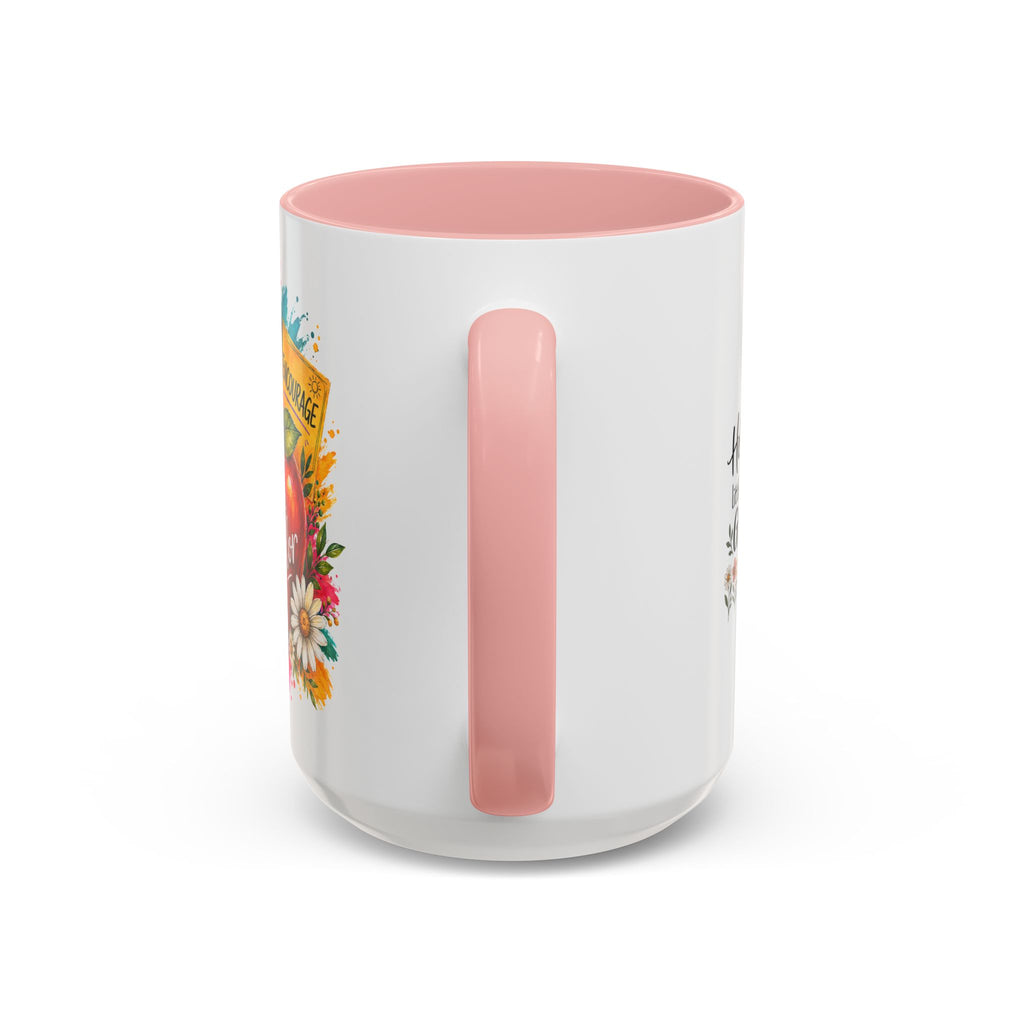 Teacher Coffee Mug — Personalized "Mrs. Taylor" Apple Design (Inspire, Encourage, Make a Difference)