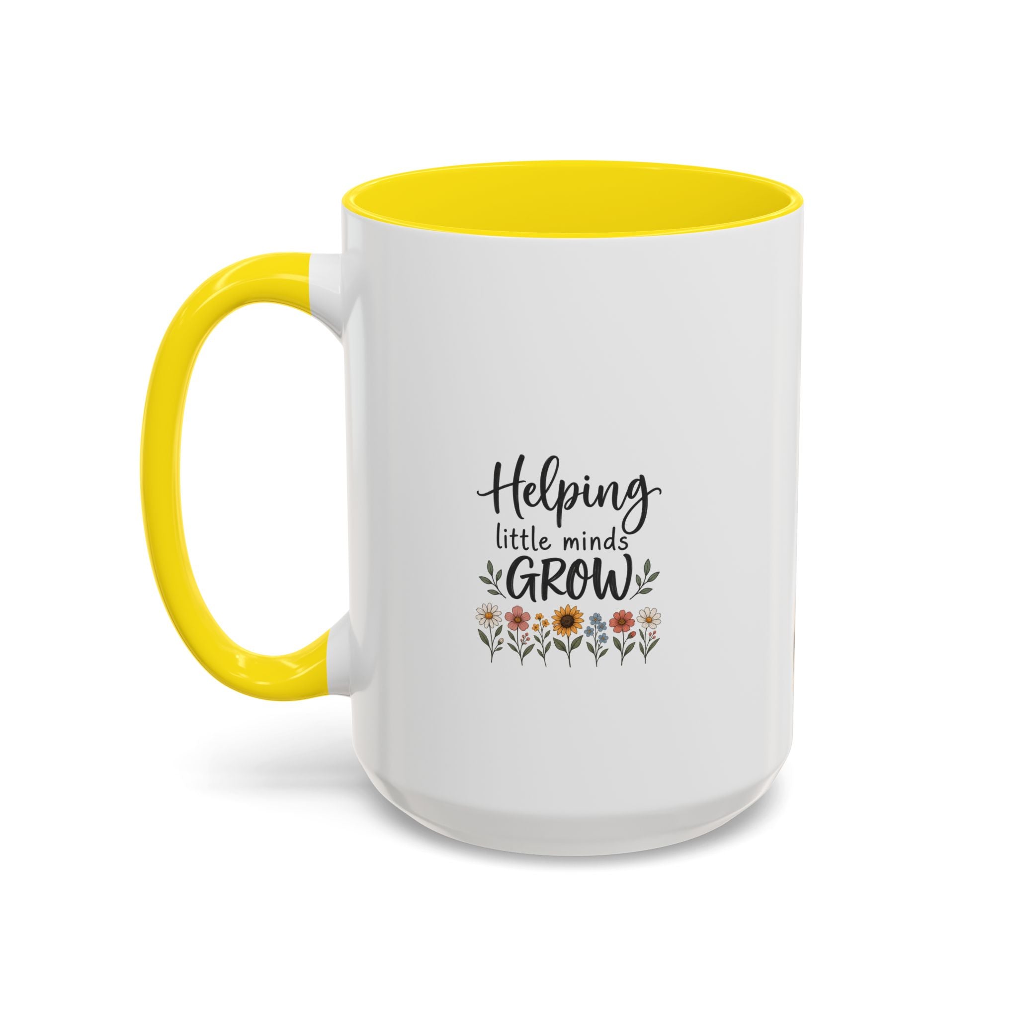 Teacher Coffee Mug — Personalized "Mrs. Taylor" Apple Design (Inspire, Encourage, Make a Difference)