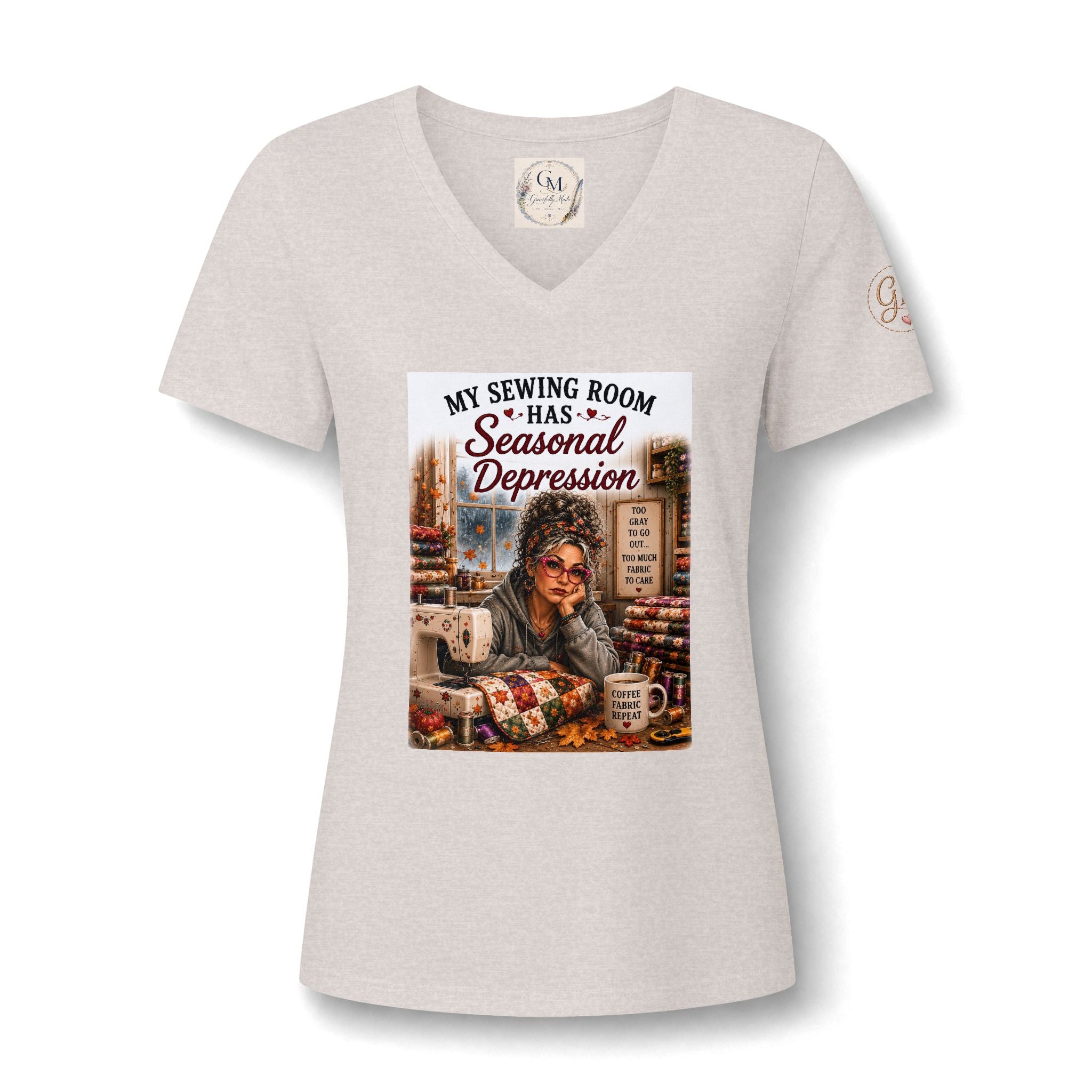 Sewing Room Seasonal Depression V-Neck Tee