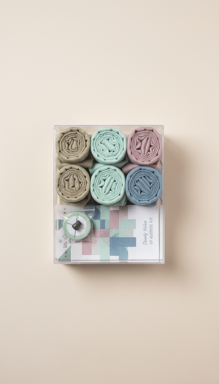 Dusty blue exclusive quilt craft kit