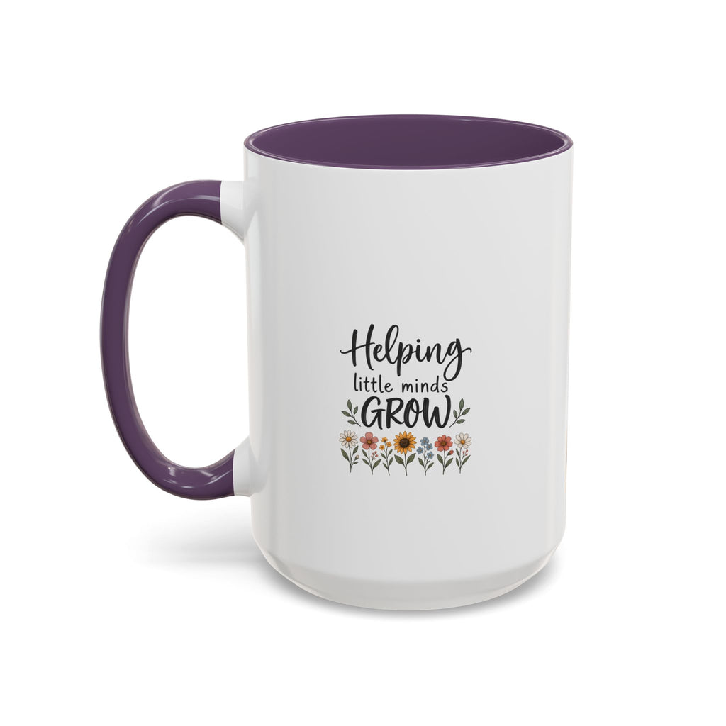 Teacher Coffee Mug — Personalized "Mrs. Taylor" Apple Design (Inspire, Encourage, Make a Difference)