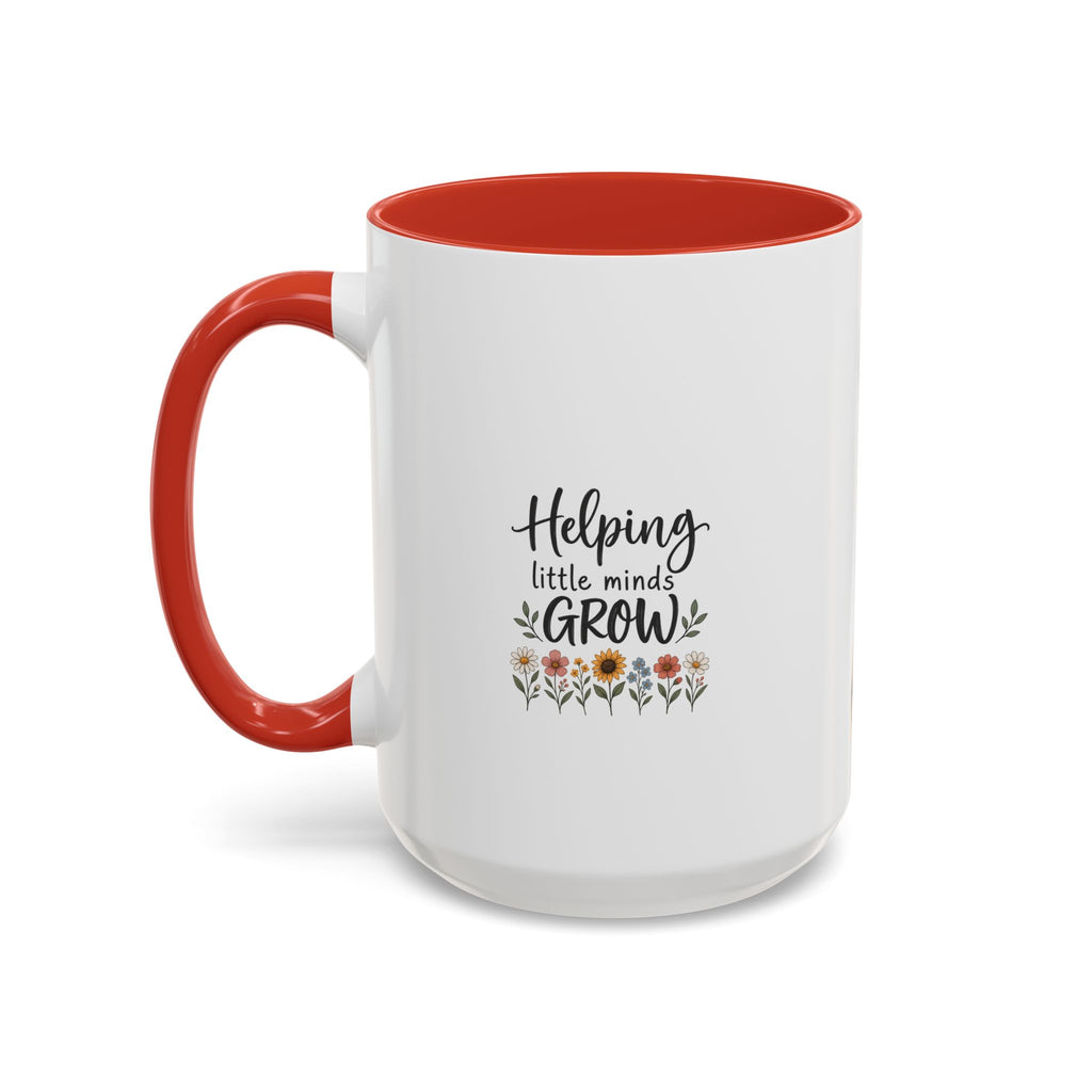 Teacher Coffee Mug — Personalized "Mrs. Taylor" Apple Design (Inspire, Encourage, Make a Difference)