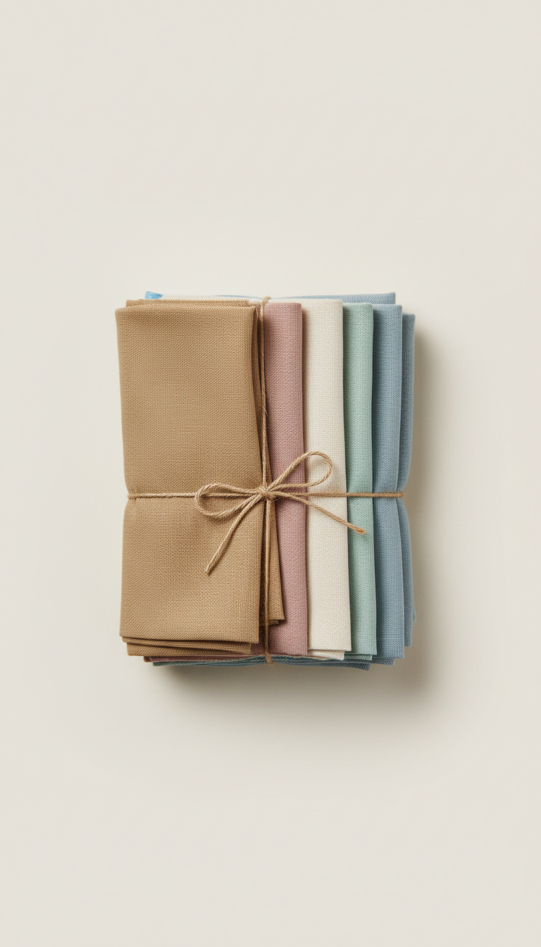 Warm taupe fat quarter fabric bundle