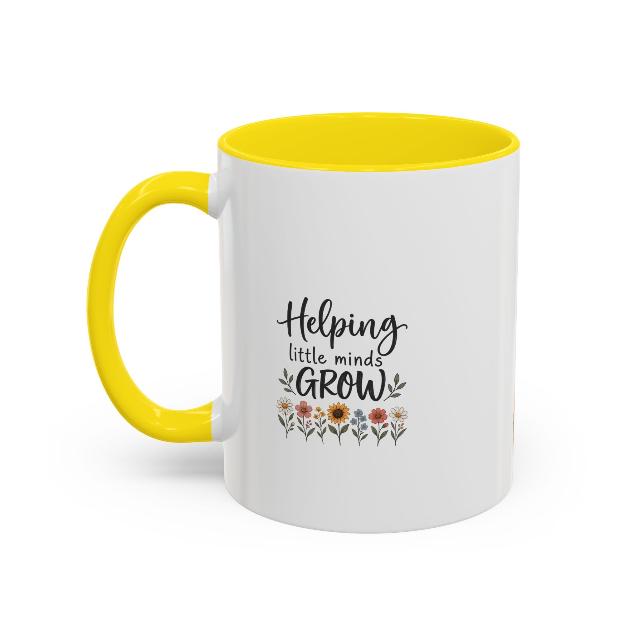 Teacher Coffee Mug — Personalized "Mrs. Taylor" Apple Design (Inspire, Encourage, Make a Difference)
