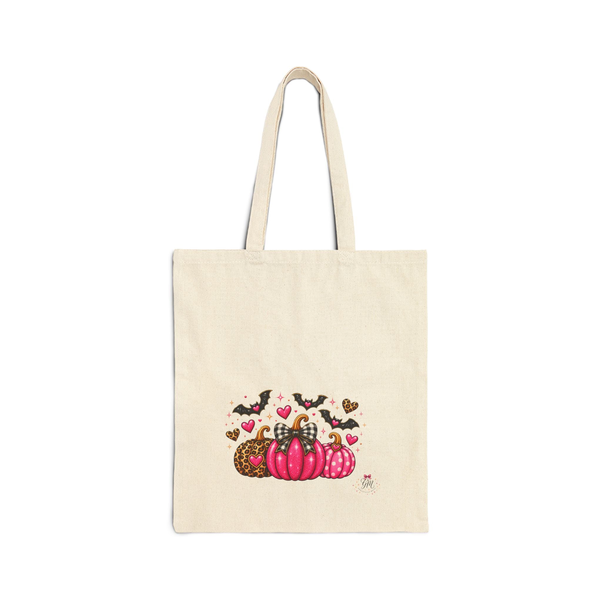 Too BOOOGIE to BOO Halloween Tote Bag | Pink Ghost Canvas Bag