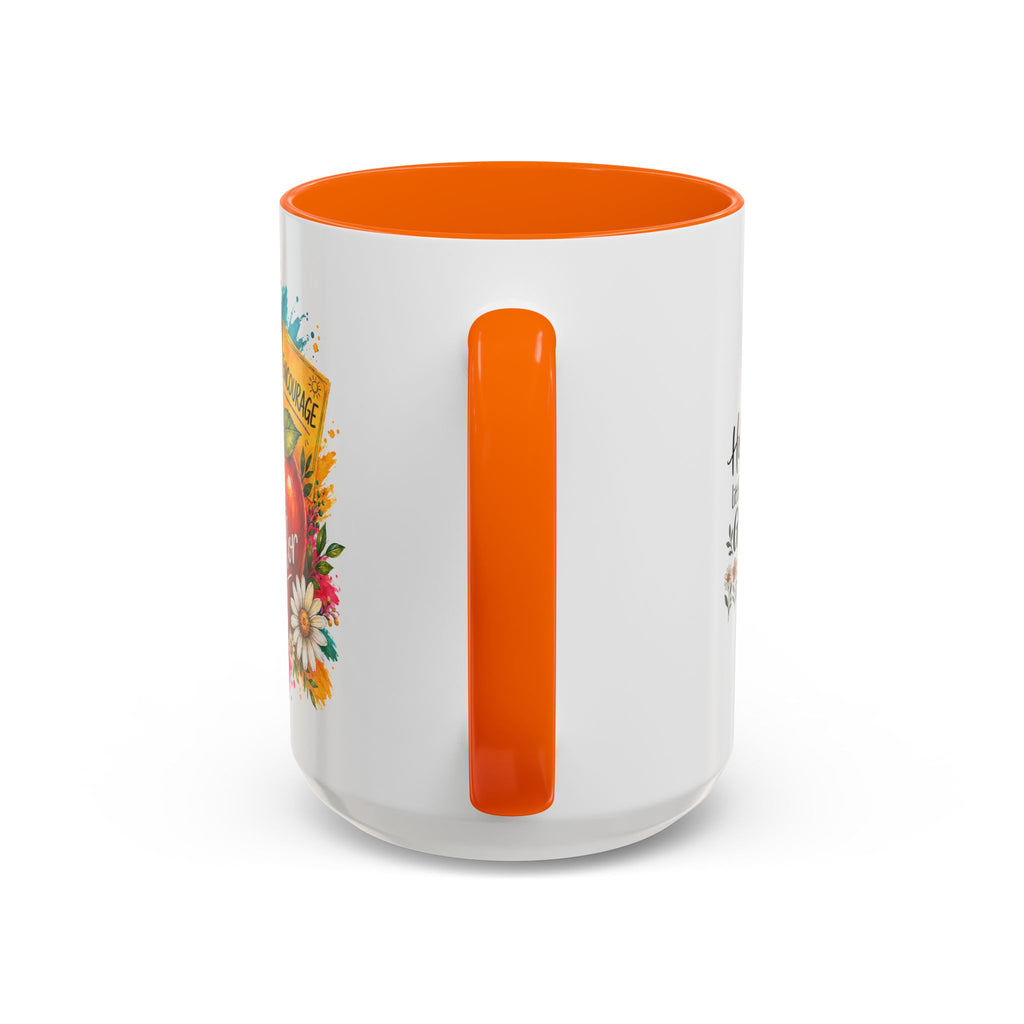 Teacher Coffee Mug — Personalized "Mrs. Taylor" Apple Design (Inspire, Encourage, Make a Difference)